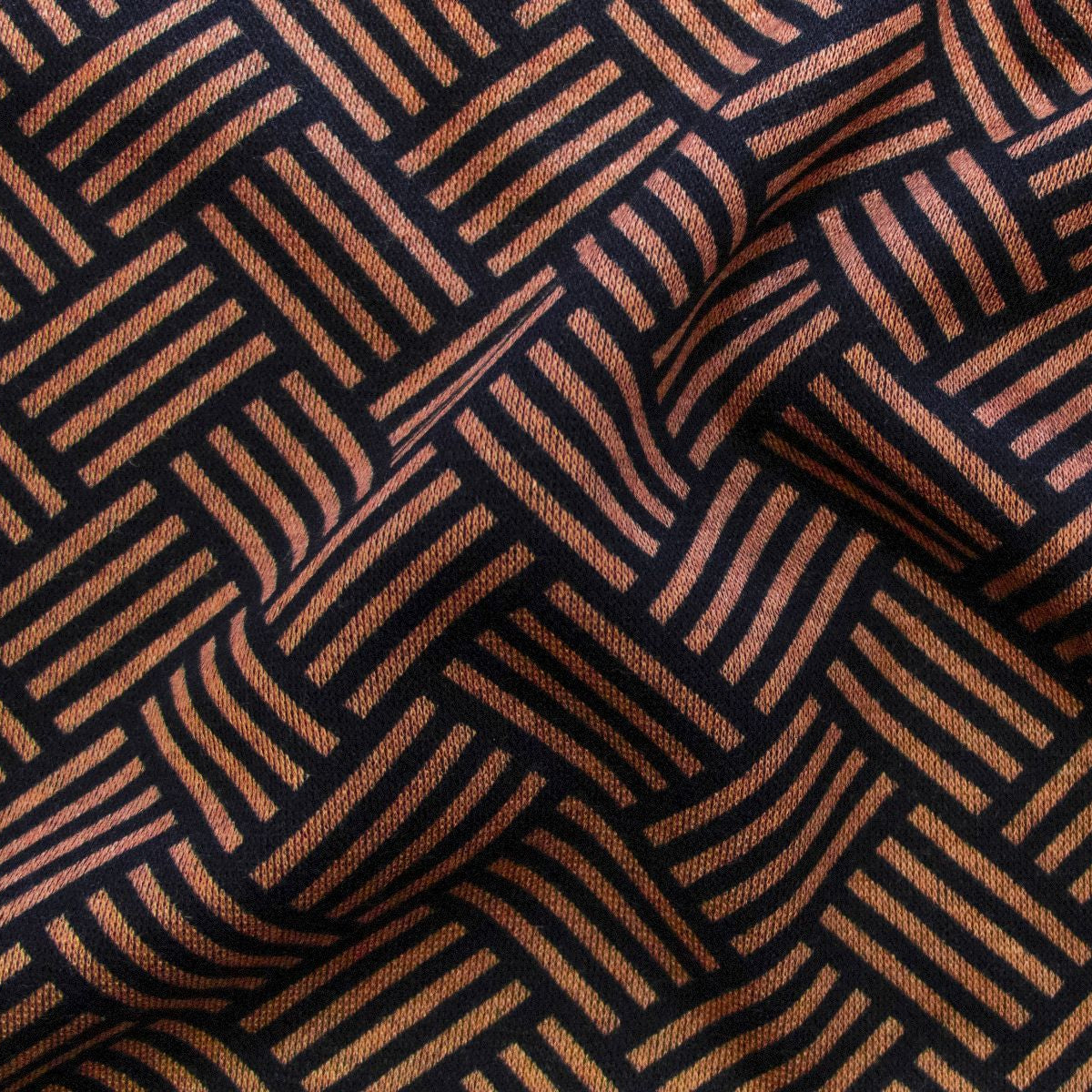 Jersey Punta di Roma - Flechtmuster - schwarz - rost