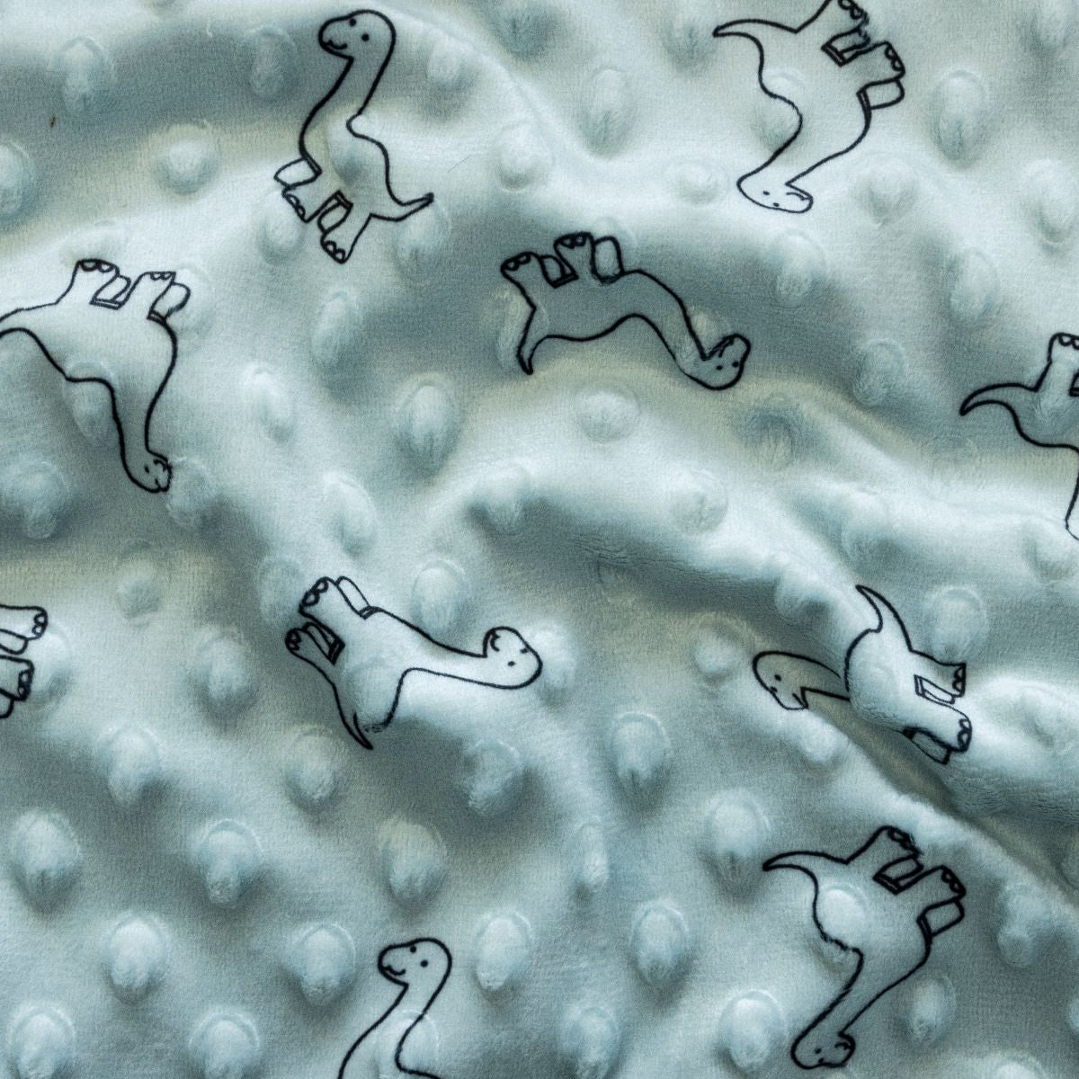 Minky Fleece mit Noppenprägung - putzige Dinos