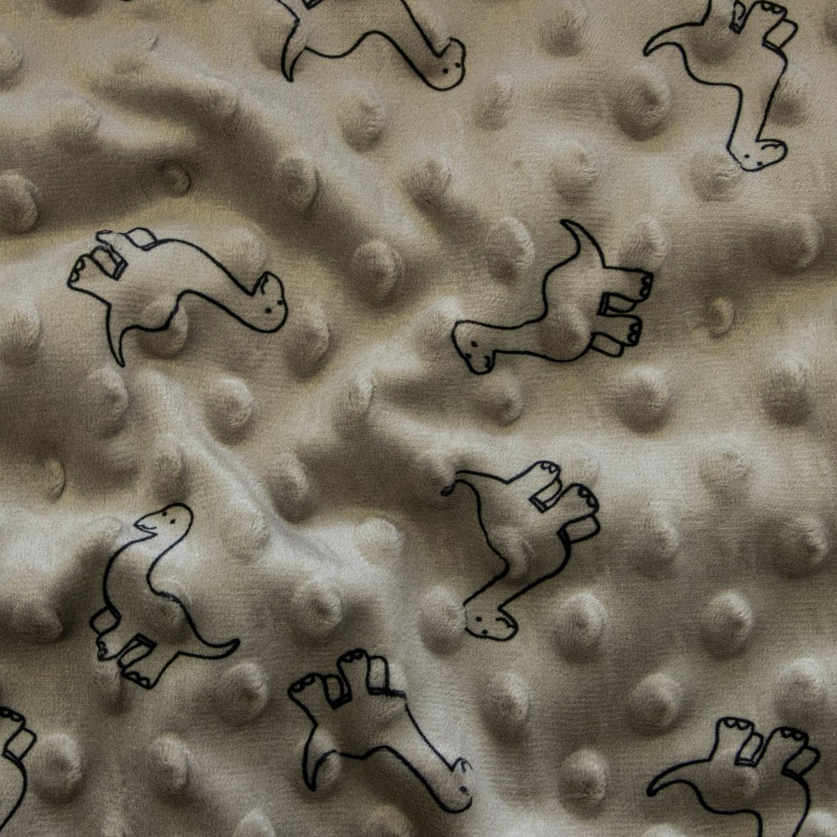 Minky Fleece mit Noppenprägung - putzige Dinos