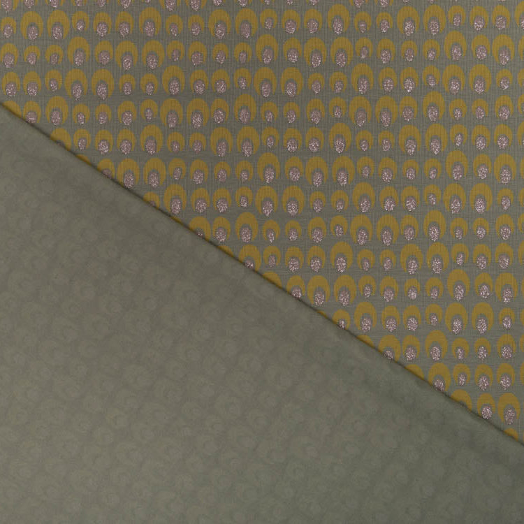 Jersey Ilja mit Glitzer - Pfauenaugen - altgrün