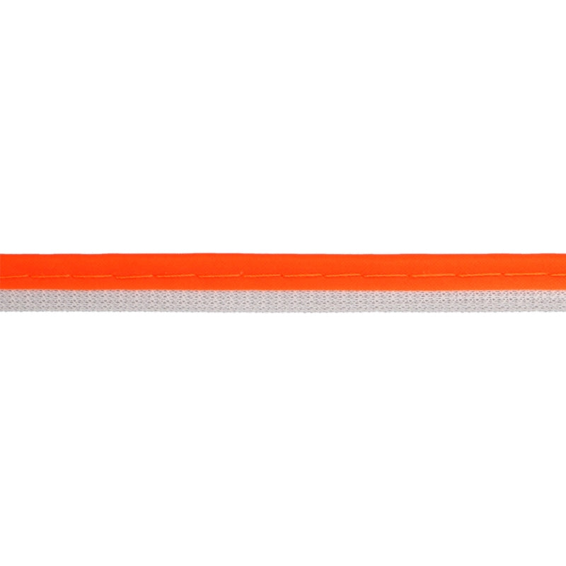 Reflektierendes Paspelband Biese - weiß/orange