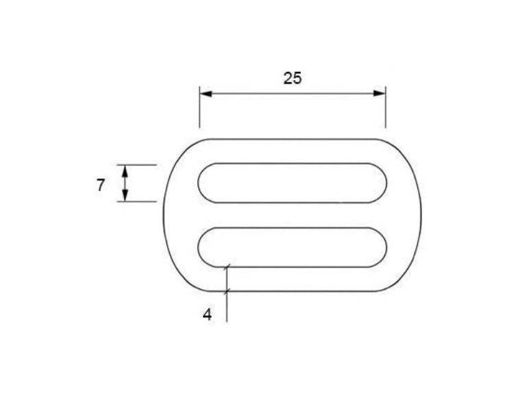 Leiterschnalle Metall 2 Stück schmal - roségold