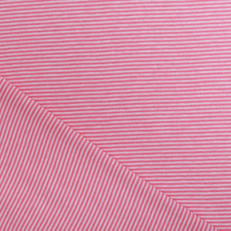 Jersey Sanetta - feine Streifen - rosa