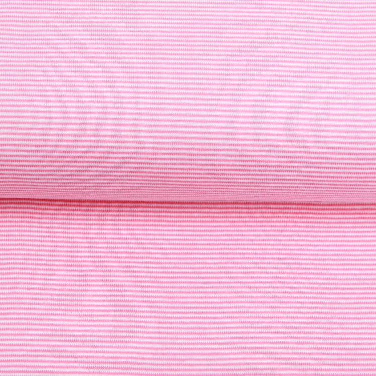 Jersey Sanetta - feine Streifen - rosa