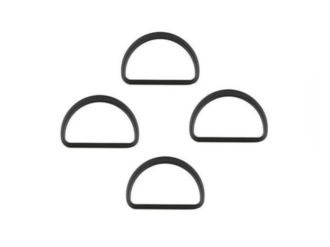 Halbrundringe / D-Ringe Metall 25 mm - 4 Stück