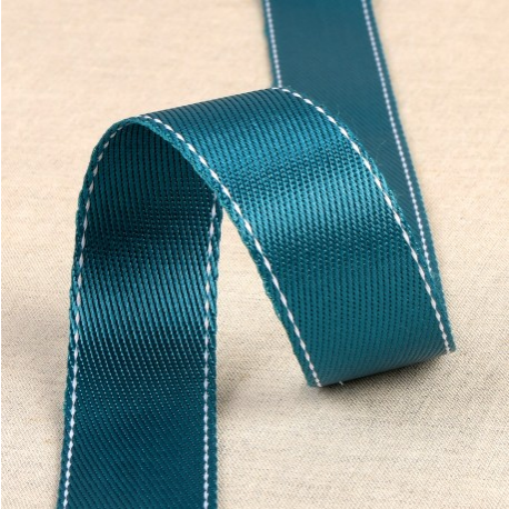 Gurtband 35 mm mit Ziernähten - uni