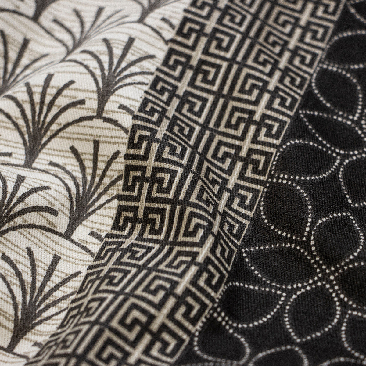 Canvas Manuela - Patchwork-Muster - grau