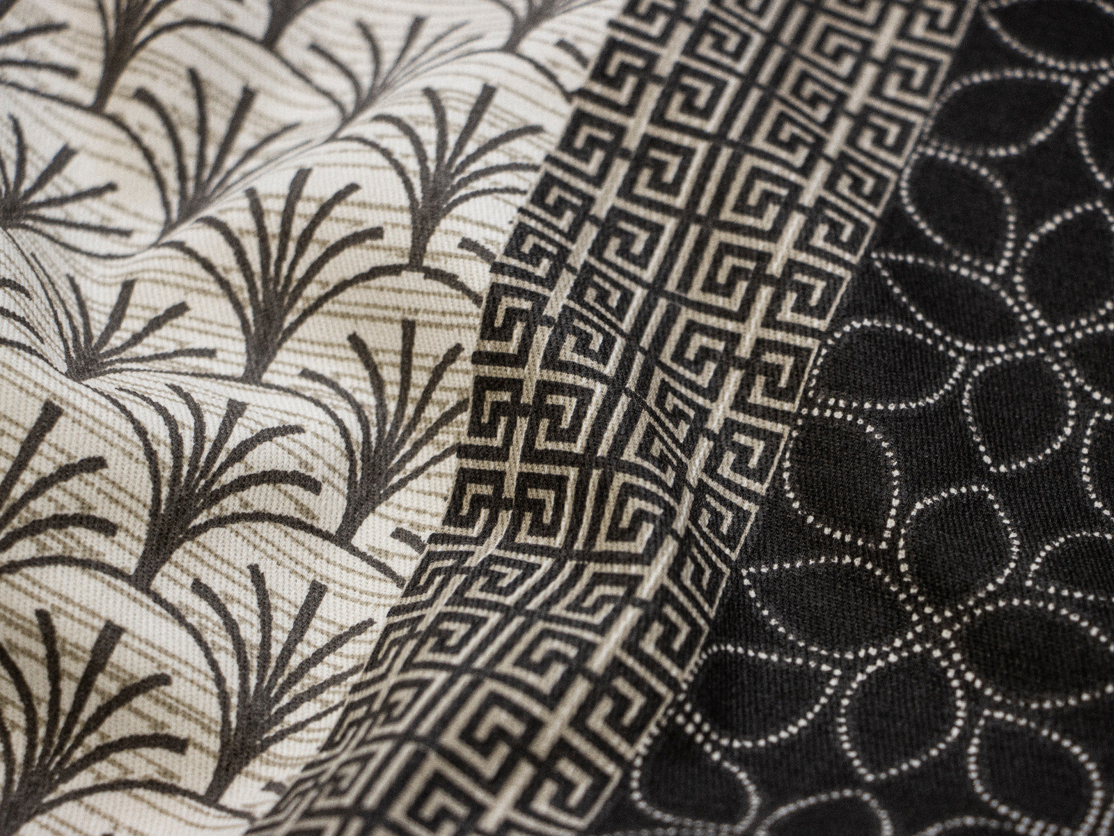 Canvas Manuela - Patchwork-Muster - grau