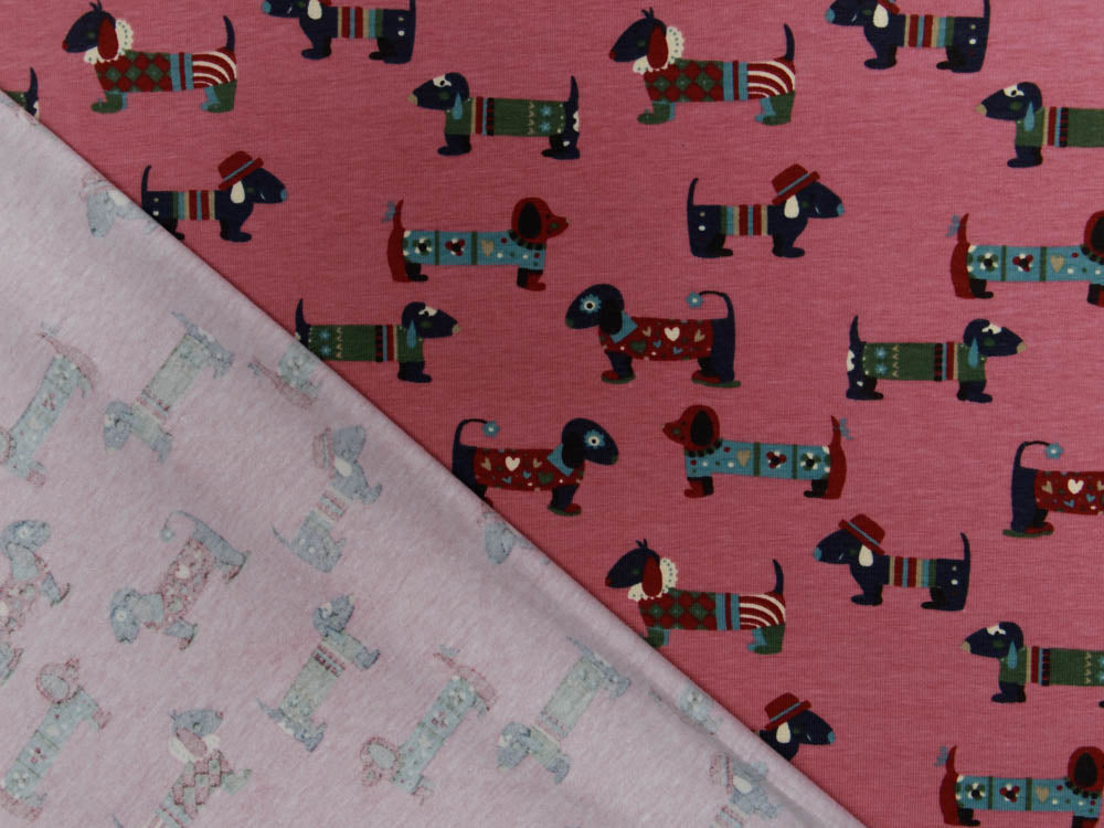 Jersey Stenzo - verrückte Dackel - altrosa