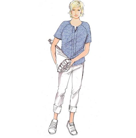 Papierschnittmuster Bluse Suvi