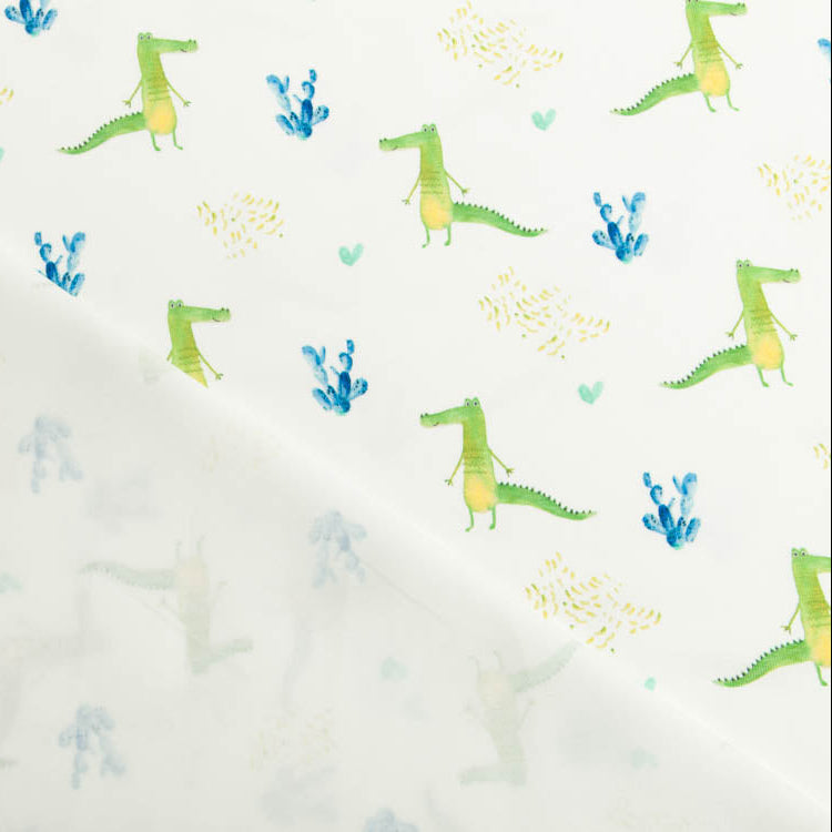 Jersey Swafing Tommy - freche Krokodile - weiß