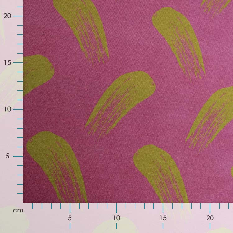 Sweat French Terry Modal Swafing Brush Strokes by lycklig design - fette Pinselstriche - altrosa