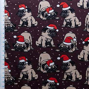 Jersey Swafing Bern - Weihnachtsmöpse - bordeaux