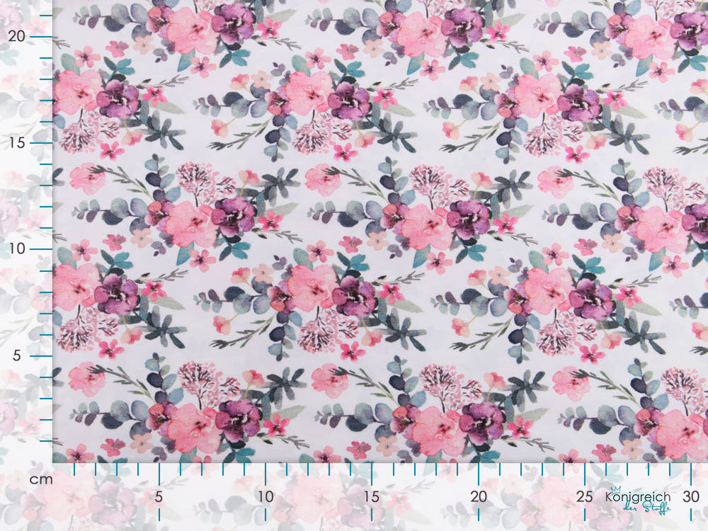 Jersey Swafing Jonne - tropische Blüten - weiß