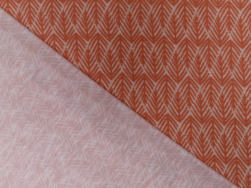 Slub-Jersey Viskose Swafing Tiny Palms by Cherry Picking - Blätter - koralle