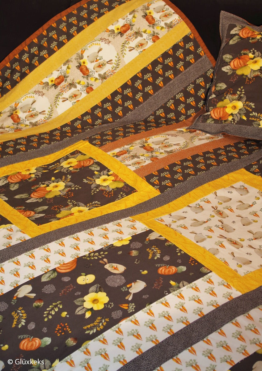 Jersey Swafing Autumn Bunny - futternde Hasen und Kürbisse