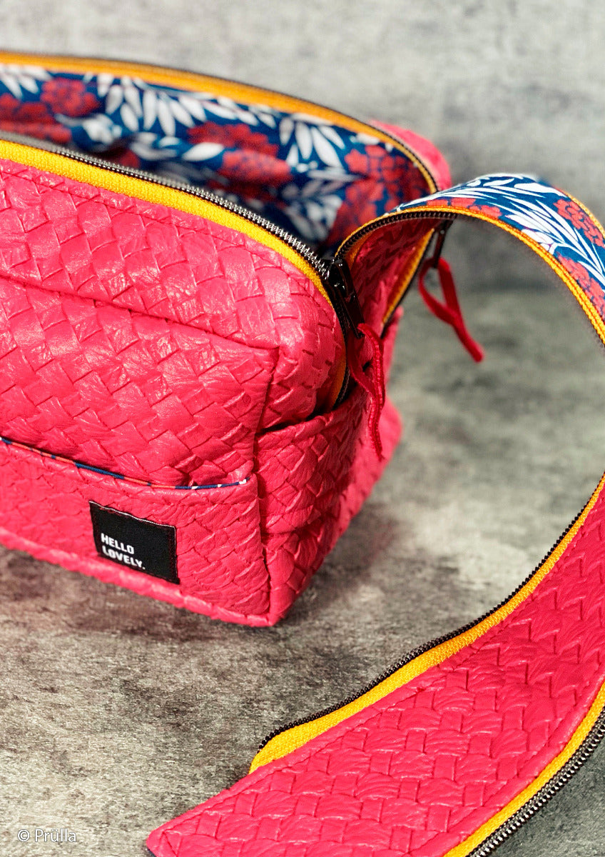 Kunstleder Swafing Beatrice Coupon ca. 50 cm x 70 cm - Flechtmuster