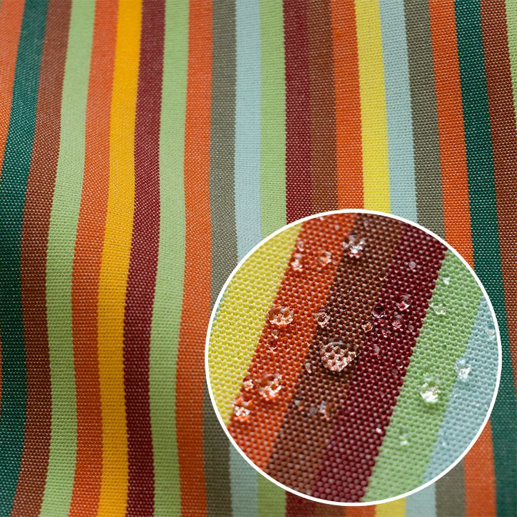 Outdoorstoff teflonbeschichtet - diagonaler Streifenmix - bunt