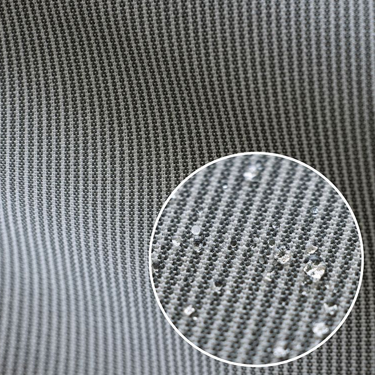 Outdoorstoff teflonbeschichtet - feine Streifen - grau