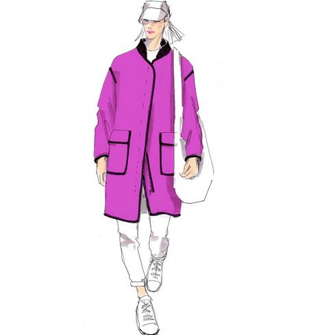 Papierschnittmuster Mantel Undine