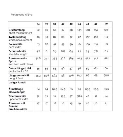 Papierschnittmuster Shirt Wilma