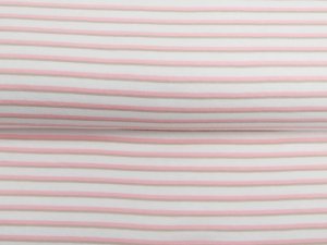 Jersey Sanetta - Streifenmix - weiß/rosa
