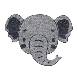 Applikation / Aufbügler - Elefant - grau