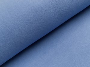 Baumwoll Fleece - uni blau