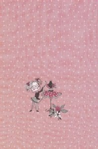 Jersey Digitaldruck Stenzo Sewing PANEL ca. 60 cm x 50 cm - Mädchen mit Schneiderpuppe - rosa