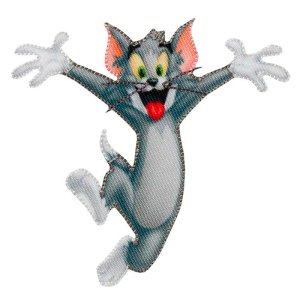 Applikation zum Aufbügeln Tom & Jerry - lustiger Tom - grau