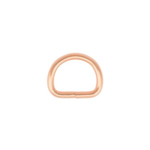 Halbrundringe / D-Ringe Metall - 4 Stück ca. 16 mm - roségold