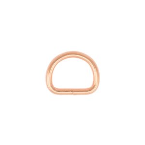 Halbrundringe / D-Ringe Metall - 4 Stück ca. 16 mm - roségold