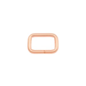 Taschenschlaufen vierkantig Metall - 4 Stück ca. 16 mm - roségold