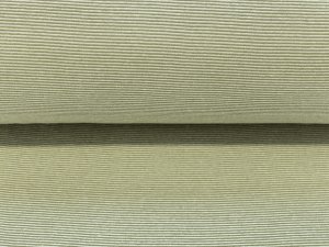 Bündchen glatt 70 cm im Schlauch - 1mm - breite Streifen - weiß-grün