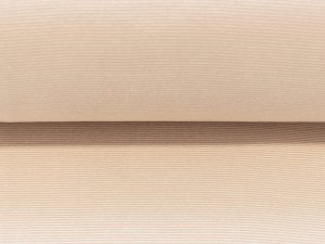 Bündchen glatt 70 cm im Schlauch - 1mm - breite Streifen - weiß-rosa