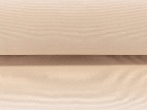 Bündchen glatt 70 cm im Schlauch - 1mm - breite Streifen - weiß-rosa
