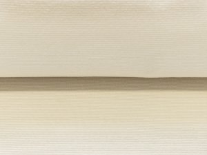 Bündchen glatt 70 cm im Schlauch - 1mm - breite Streifen - weiß-beige