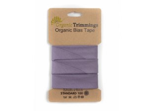 Popeline Organic Cotton Schrägband/Einfassband gefalzt 20 mm Breit x 5 Meter Coupon - uni lila