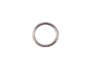O-Ring Rundring 20 mm Metall - 4 Stück - silber