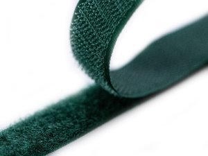 Klettband zum Aufnähen Flauschband & Hakenband ca. 20 mm - flaschengrün