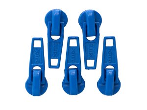 Slider/Zipper/Automatikschieber für Reißverschlüsse Größe 5 - Set 5 Stück - royalblau