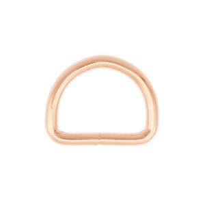 Halbrundringe / D-Ringe Metall - 4 Stück ca. 26 mm - roségold