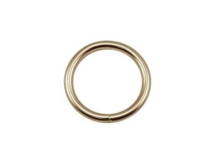 O-Ring Rundring 30 mm Metall - 2 Stück - gold
