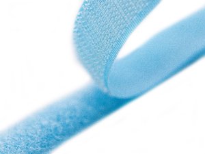 Klettband zum Aufnähen Flauschband & Hakenband ca. 20 mm - helles blau