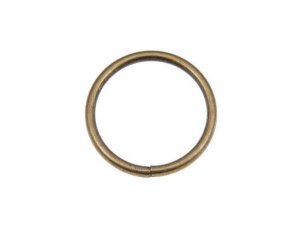 O-Ring Rundring 35 mm Metall - 2 Stück - altgold