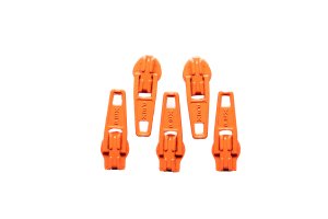 Slider / Zipper / Automatikschieber für Reißverschlüsse Größe 3 - Set 5 Stück orange