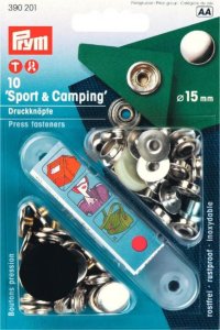 Prym 10 NF-Druckknopf Sport & Camping - silberfarben