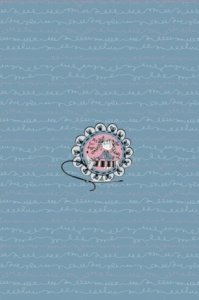 Jersey Digitaldruck Stenzo Sewing PANEL ca. 60 cm x 50 cm - Mädchen mit Nadel und Faden - blau