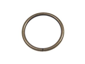 O-Ring Rundring 40 mm Metall - 2 Stück - altgold