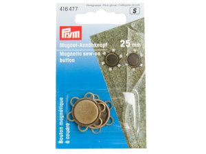 Magnet-Annähknopf Prym 1Stk/25mm - messing